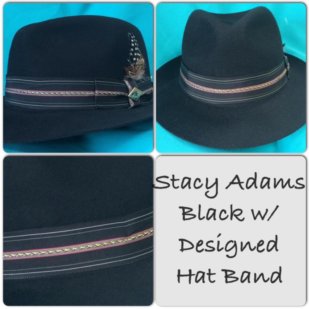 Black with Design Stacy Adams Hat
