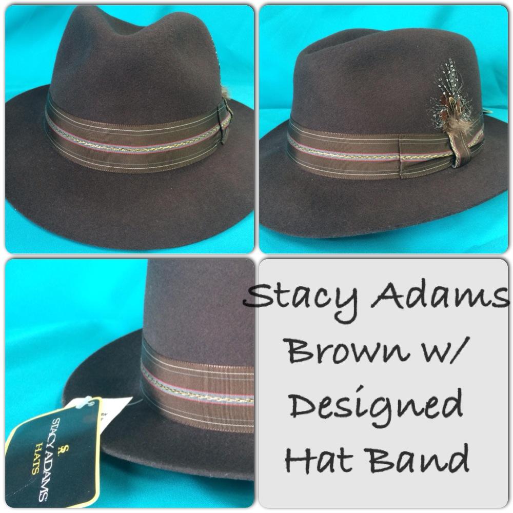 Brown with Design Stacy Adams Hat