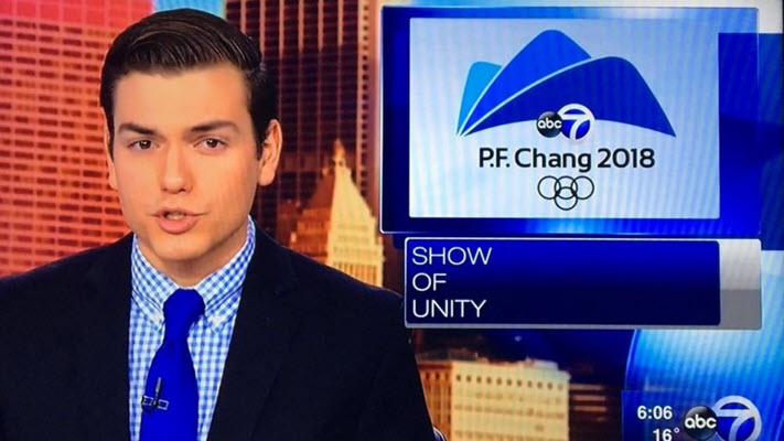 Chicago TV station mixes up P.F. Chang’s and Pyeongchang in Winter Olympics graphic