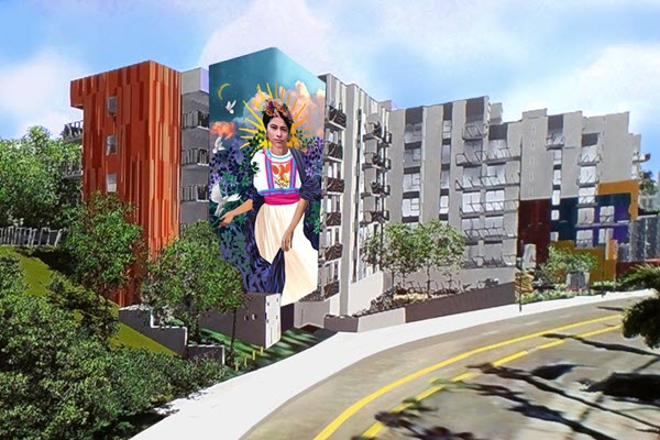These big, vibrant murals by Chicano artists will adorn massive development near Chinatown