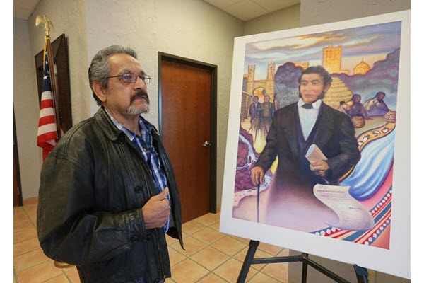 Painting of Waco founder finds home at Hispanic Chamber of Commerce