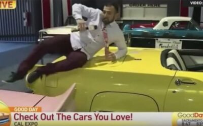 TV Reporter Jumps On Cars At Car Show, Damaging Vintage Cars, And Gets Fired