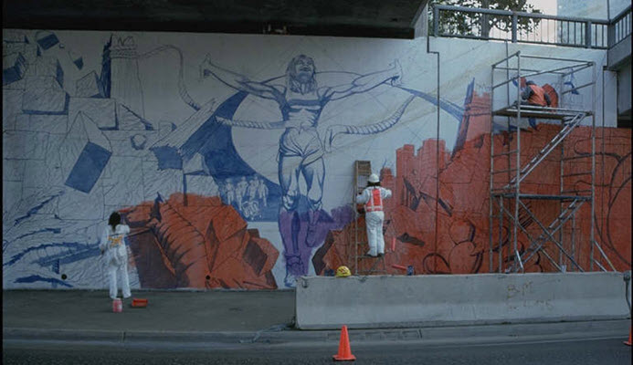 Whitewashed without Notice, Judy Baca’s Iconic Freeway Mural Is Being Fully Restored