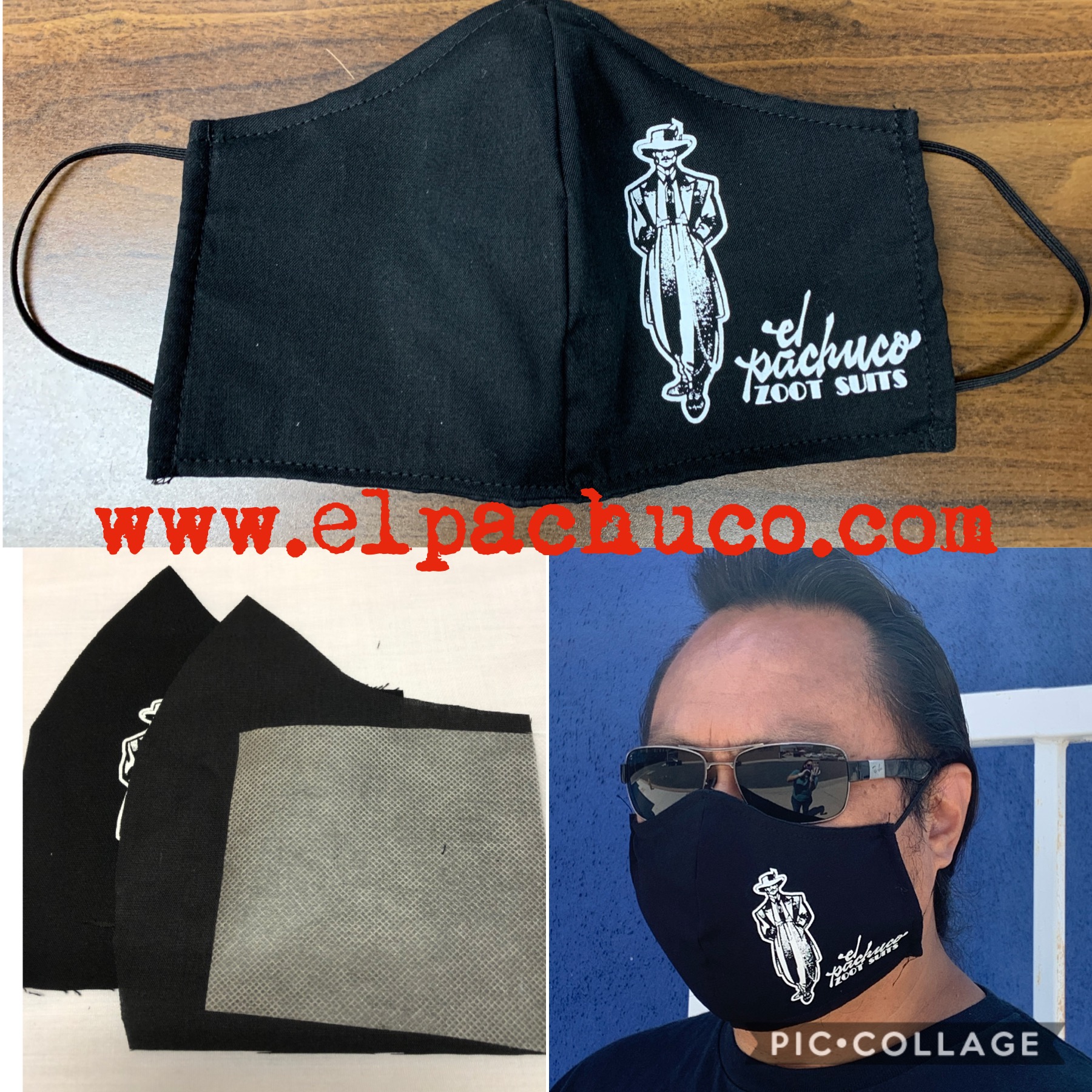 Hand Made Face Masks  El Pachuco Zoot Suits
