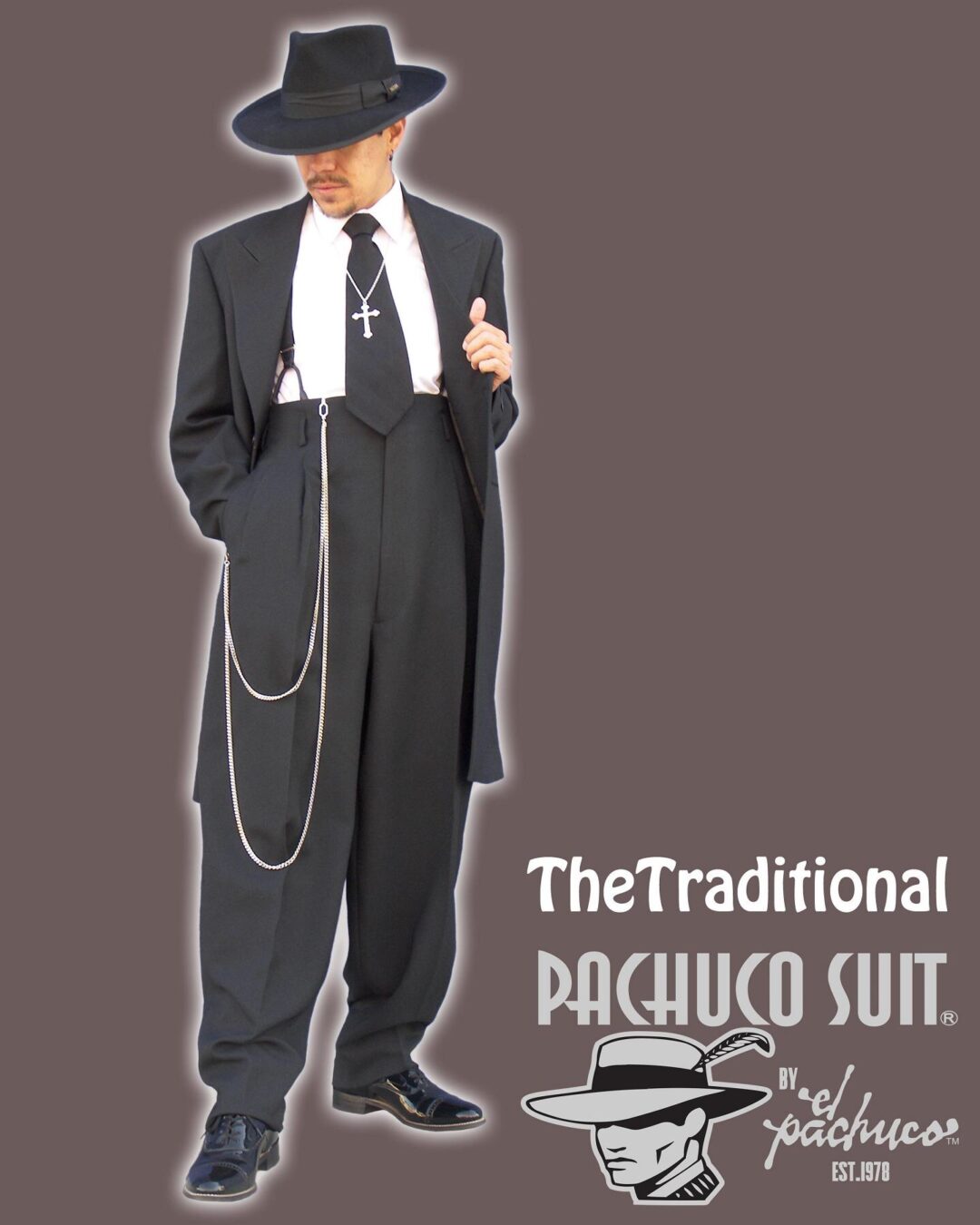 New Traditional Black Pachuco Suit | El Pachuco Zoot Suits