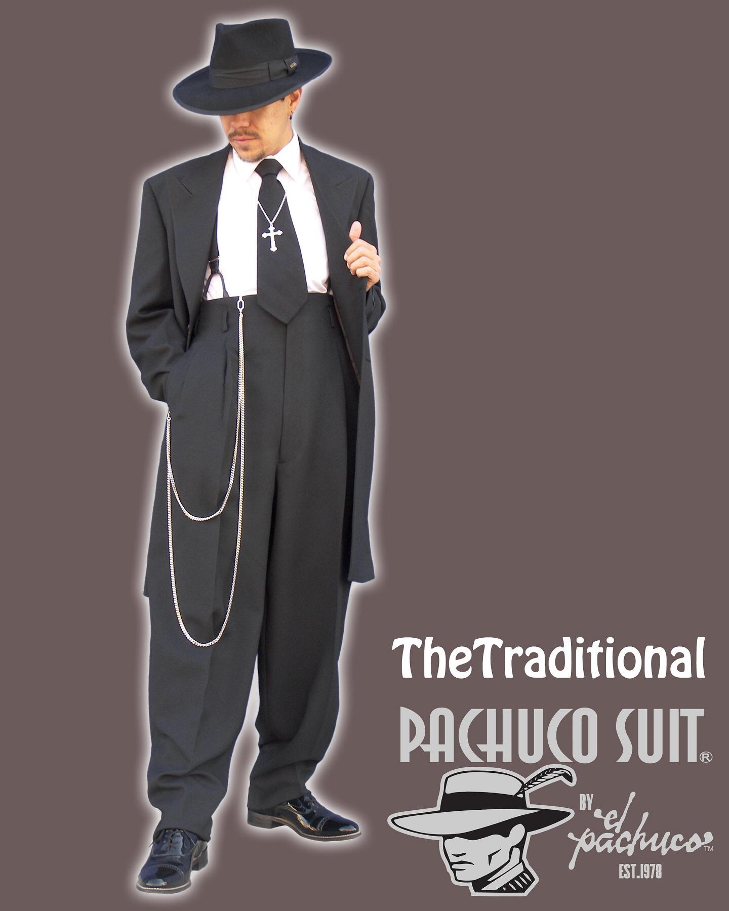 New Traditional Black Pachuco Suit