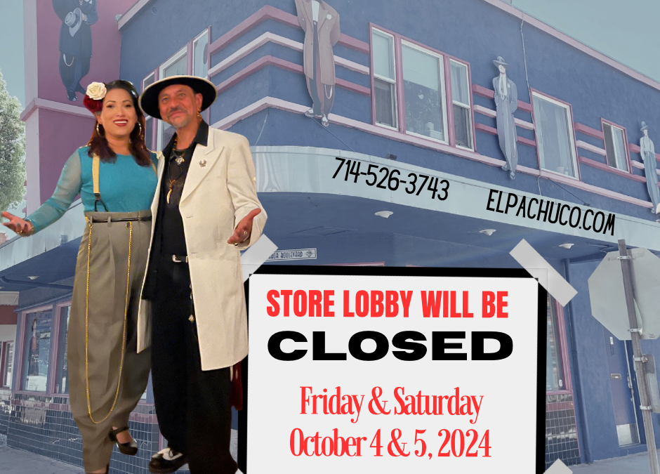 Our Store Lobby will be CLOSED on October 4&5, 2024